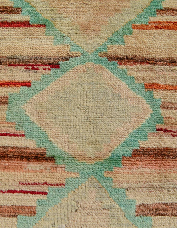 Detail image of 3' 2 x 4' 11 Hand Knotted Oushak Wool Rug