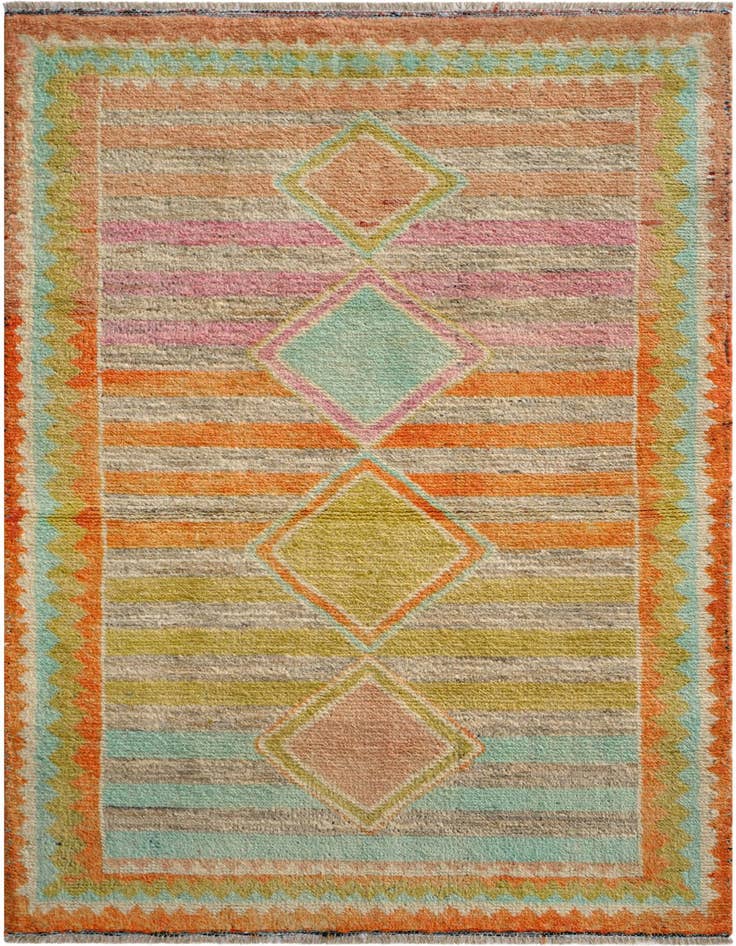 Detail image of 3' 1 x 5' 2 Hand Knotted Oushak Wool Rug