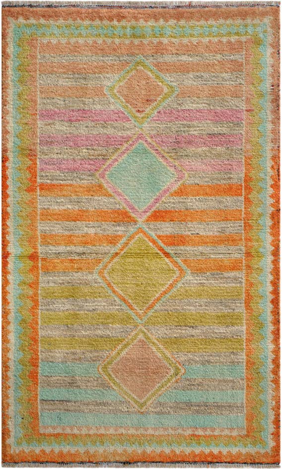 Detail image of 3' 1 x 5' 2 Hand Knotted Oushak Wool Rug