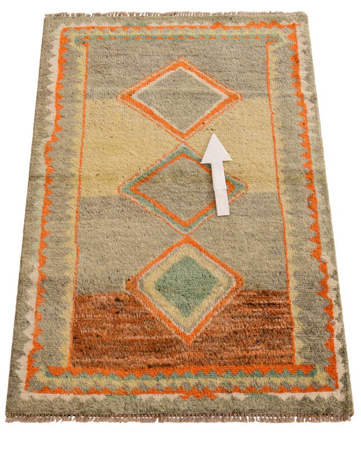 2' 8 x 3' 8 Hand Knotted Oushak Wool Rug
