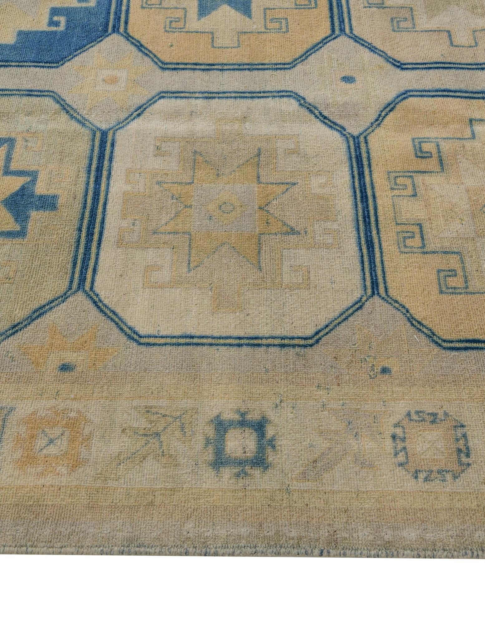 8' 1 x 9' 10 Hand Knotted Oushak Wool Rug