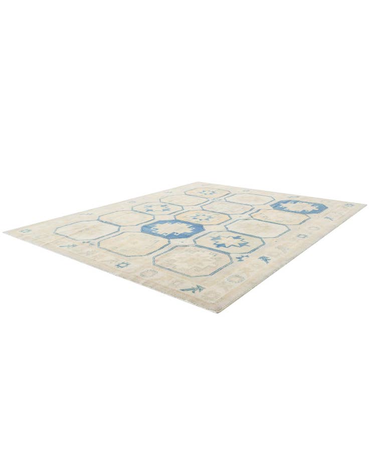 Detail image of 8' 1 x 9' 10  Hand Knotted Oushak Wool Rug