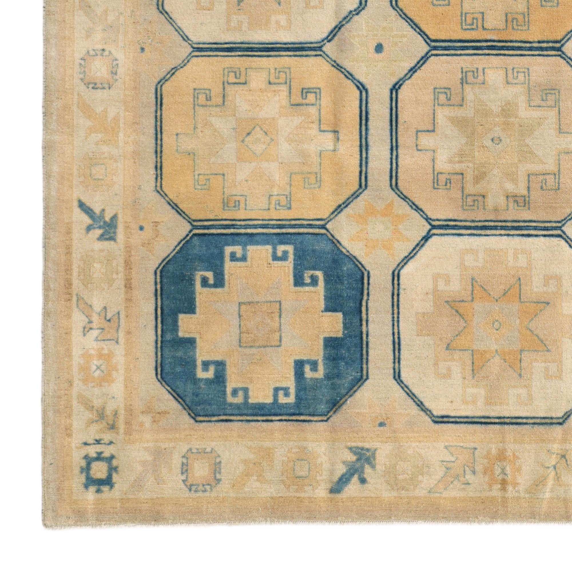 8' 1 x 9' 10 Hand Knotted Oushak Wool Rug