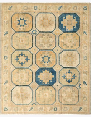 8' 1 x 9' 10 Hand Knotted Oushak Wool Rug