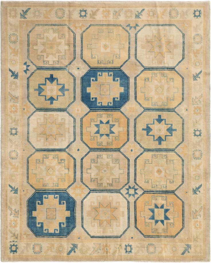 Detail image of 8' 1 x 9' 10 Hand Knotted Oushak Wool Rug