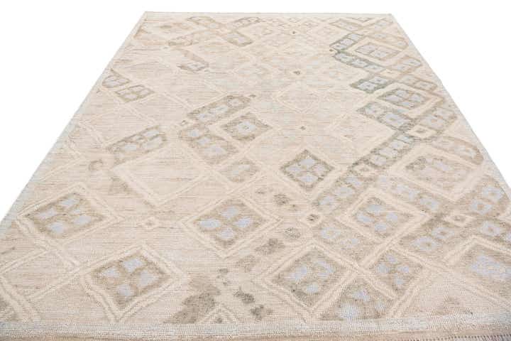 8' 3 x 9' 9 Hand Knotted Oushak Wool Rug