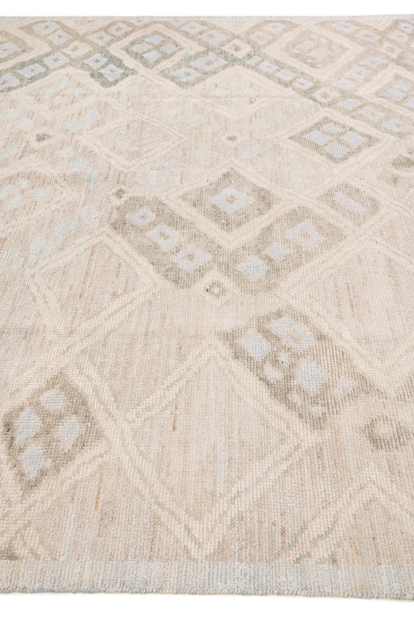 8' 3 x 9' 9 Hand Knotted Oushak Wool Rug