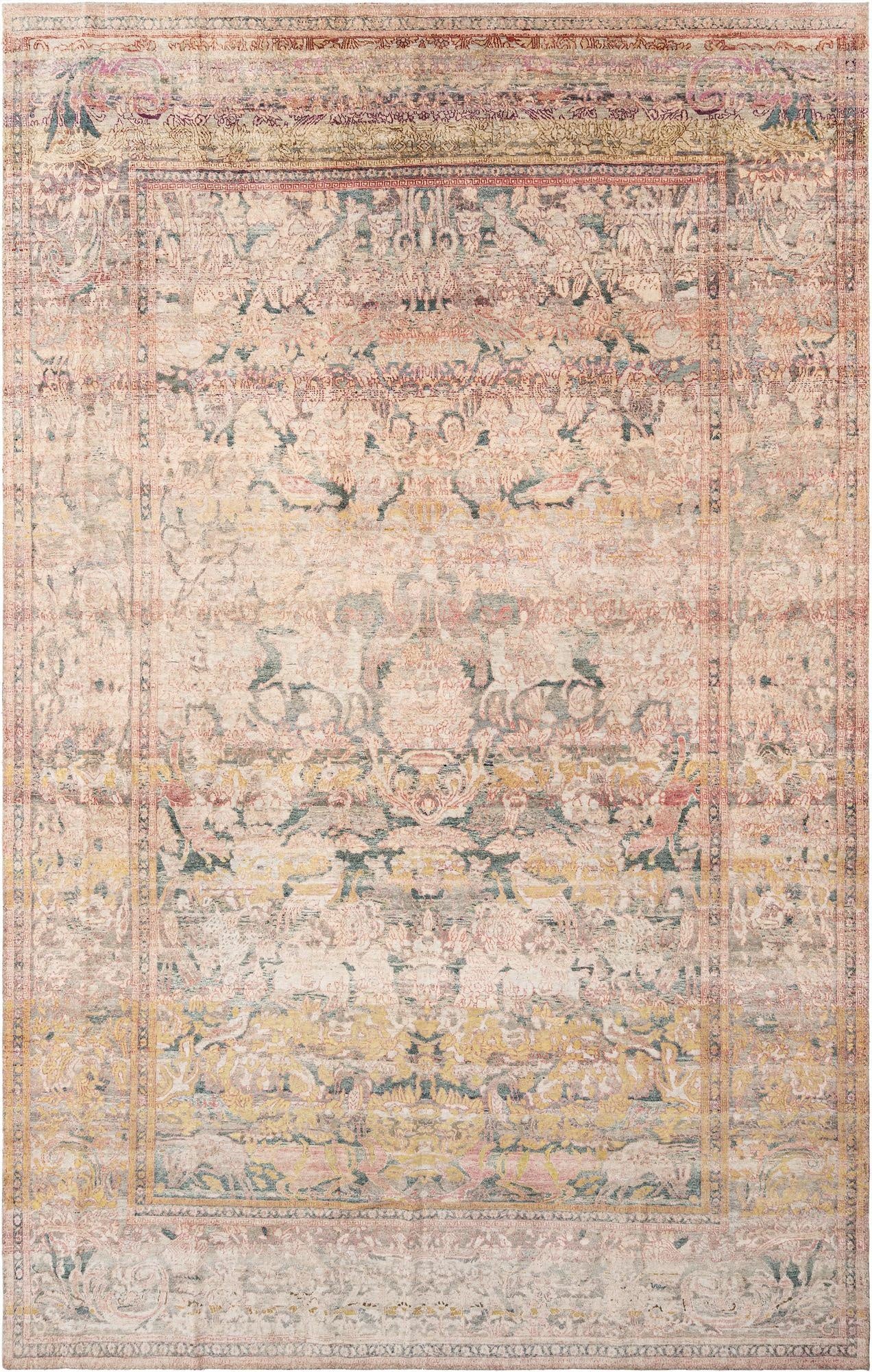 8' 8 x 13' 6  Hand Knotted Oushak Rug