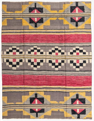 8' 1 x 10' 6 Hand Knotted Oushak Wool Rug