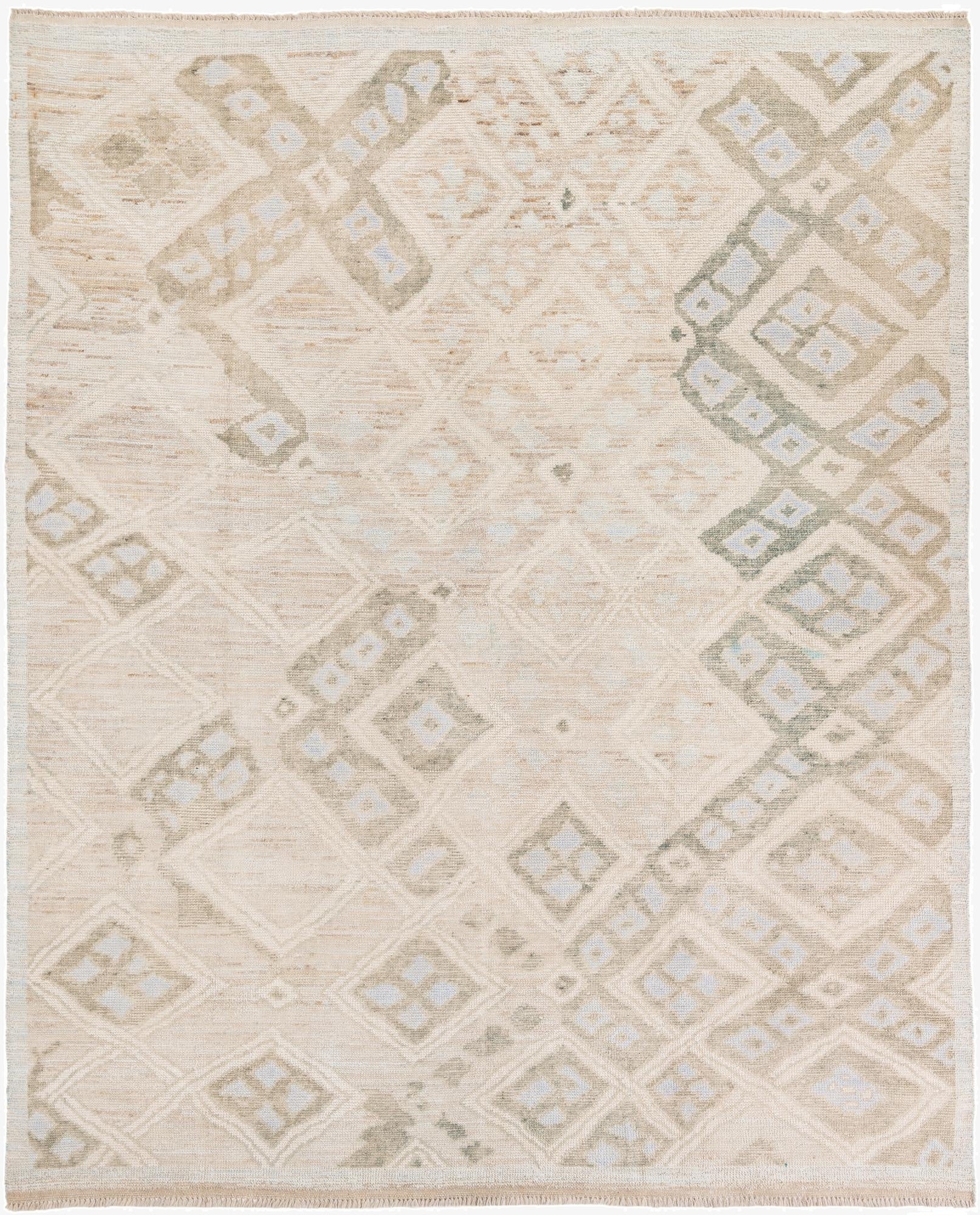 8' 3 x 9' 9  Hand Knotted Oushak Wool Rug