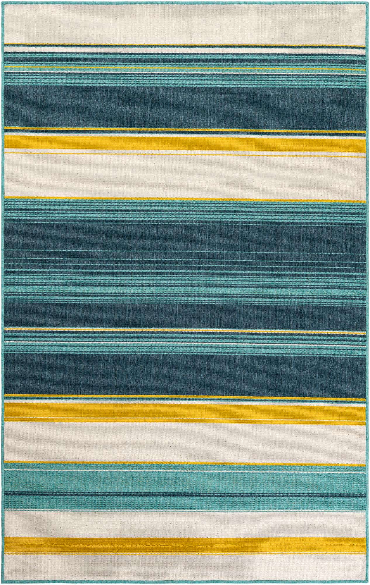 5' x 8' Easy-Clean Border Indoor / Outdoor Rug