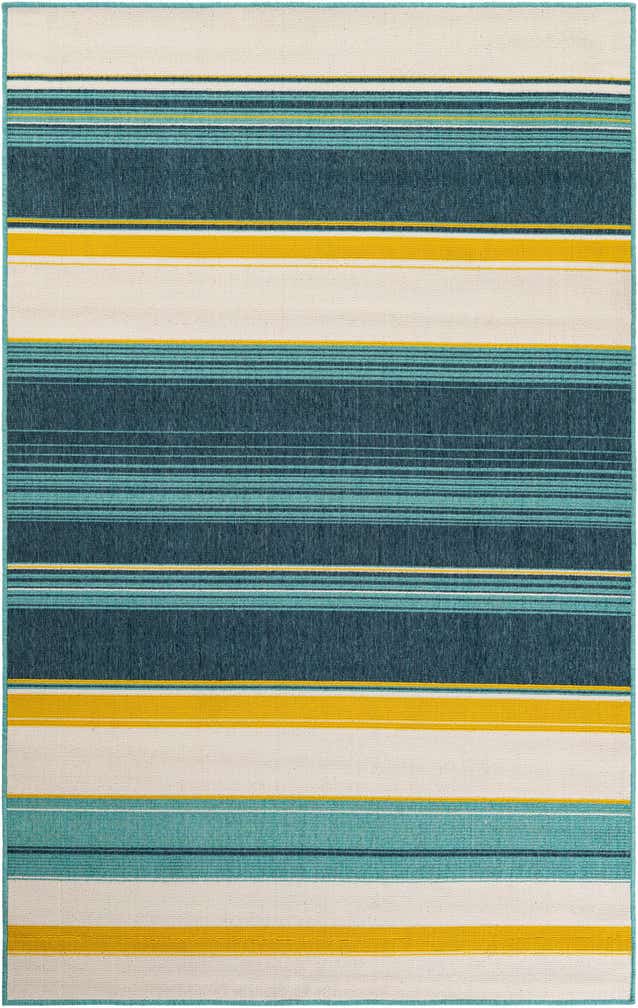 5' x 8' Easy-Clean Border Indoor / Outdoor Rug