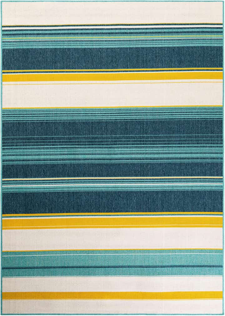 6' x 9' Easy-Clean Border Indoor / Outdoor Rug