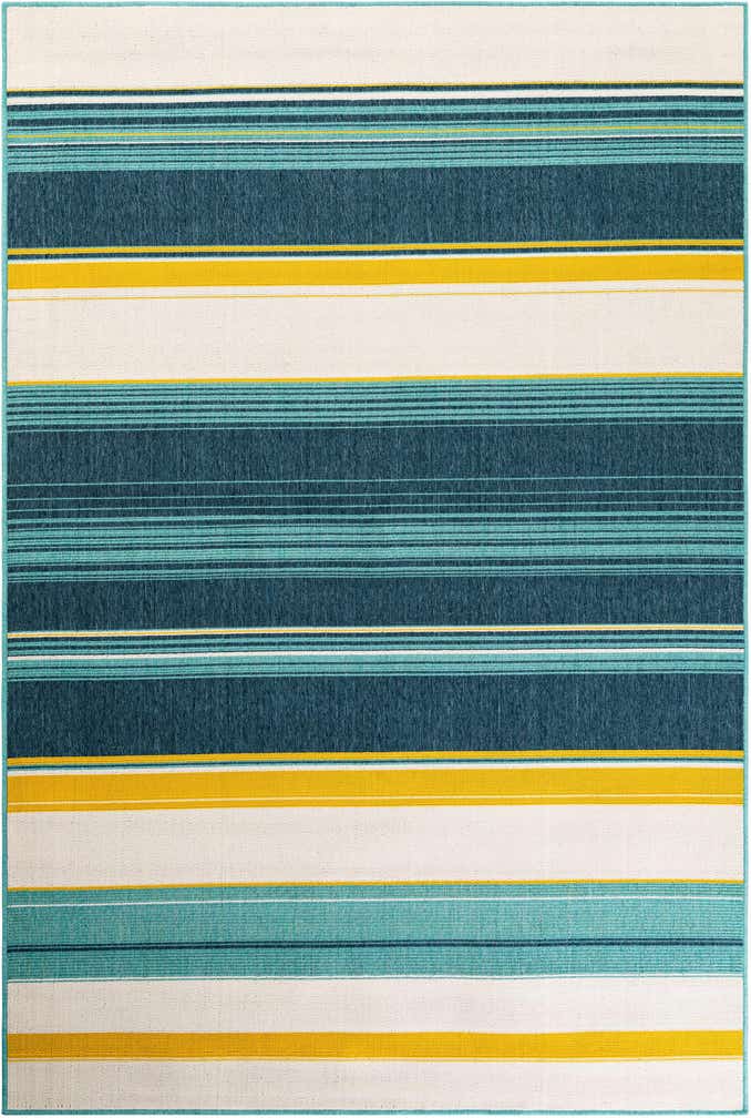 6' x 9' Easy-Clean Border Indoor / Outdoor Rug