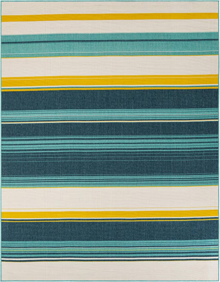 Detail image of 9' x 12' Easy-Clean Border Indoor / Outdoor Rug