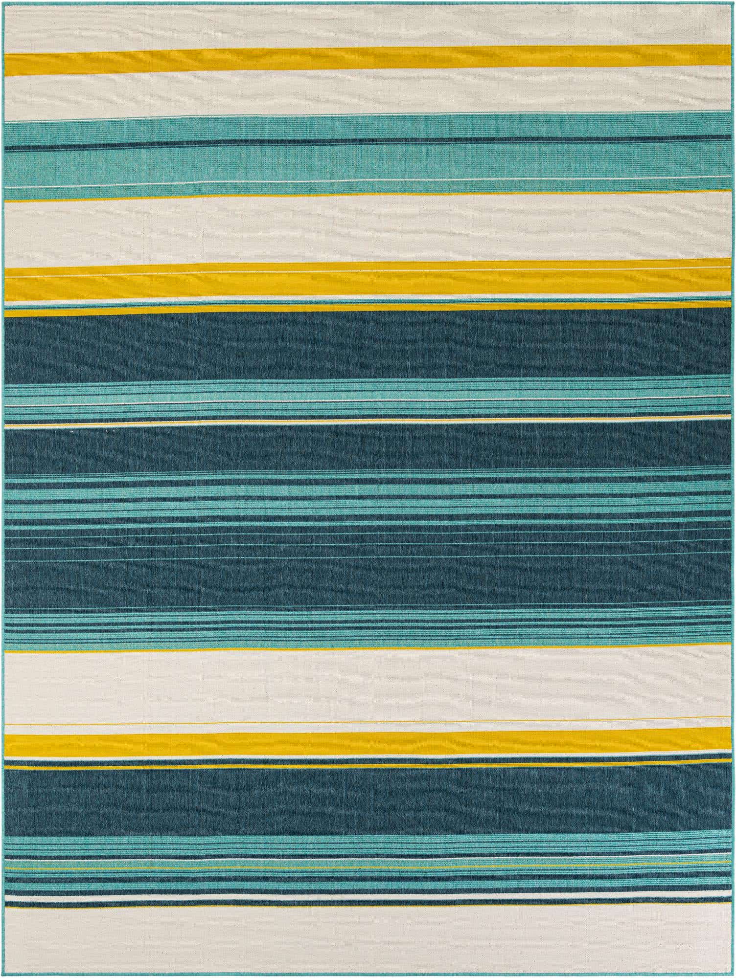 9' x 12' Easy-Clean Border Indoor / Outdoor Rug