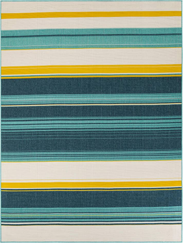 Detail image of 9' x 12' Easy-Clean Border Indoor / Outdoor Rug