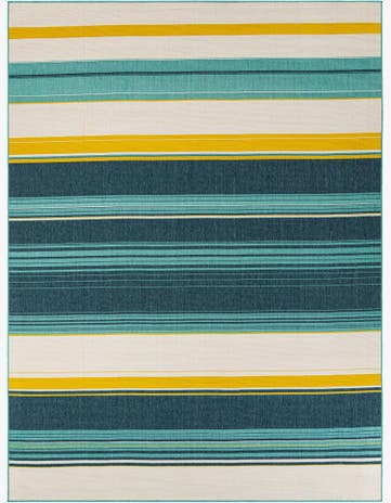 9' x 12' Easy-Clean Border Indoor / Outdoor Rug