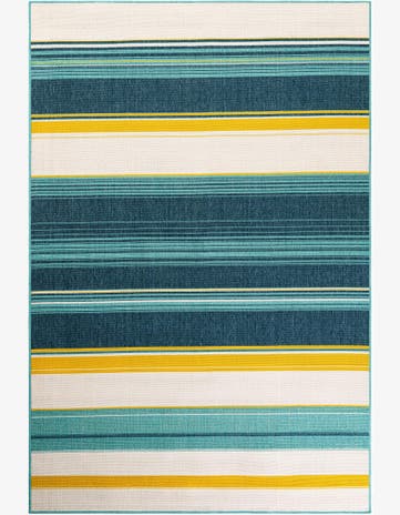6' x 9' Easy-Clean Border Indoor / Outdoor Rug