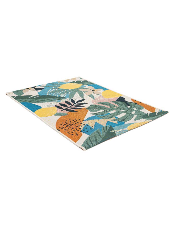 Detail image of 2' x 3' Washable Botanical Indoor / Outdoor Rug