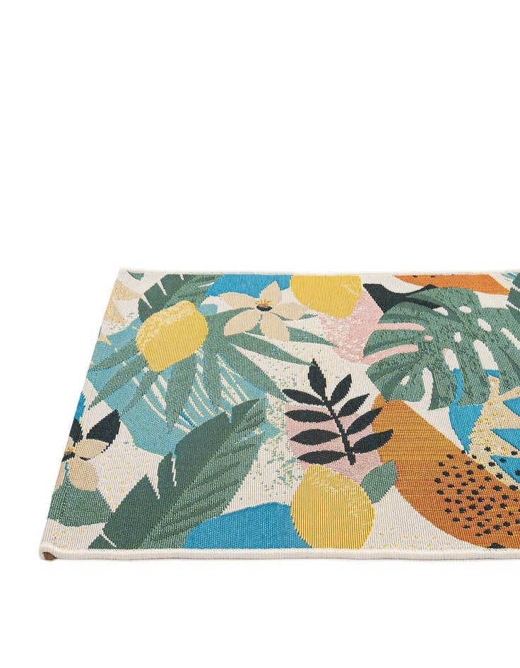 Detail image of 2' x 3' Washable Botanical Indoor / Outdoor Rug