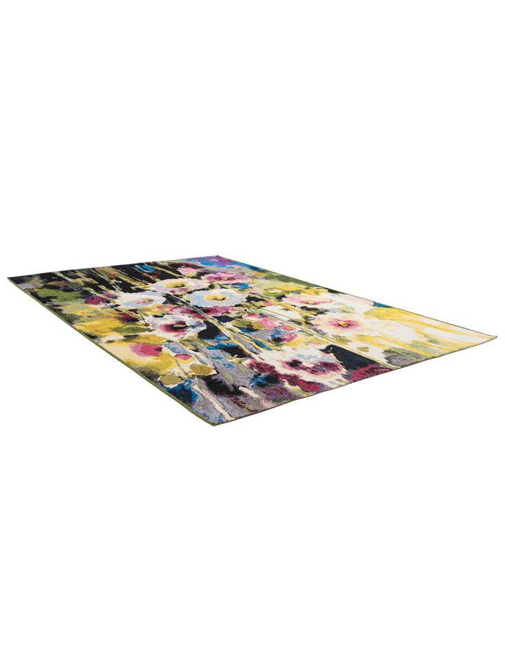 Detail image of 5' 3 x 7' 10 Washable Botanical Indoor / Outdoor Rug