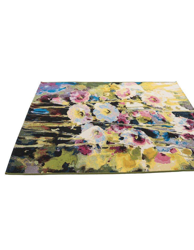 Detail image of 5' 3 x 7' 10 Washable Botanical Indoor / Outdoor Rug
