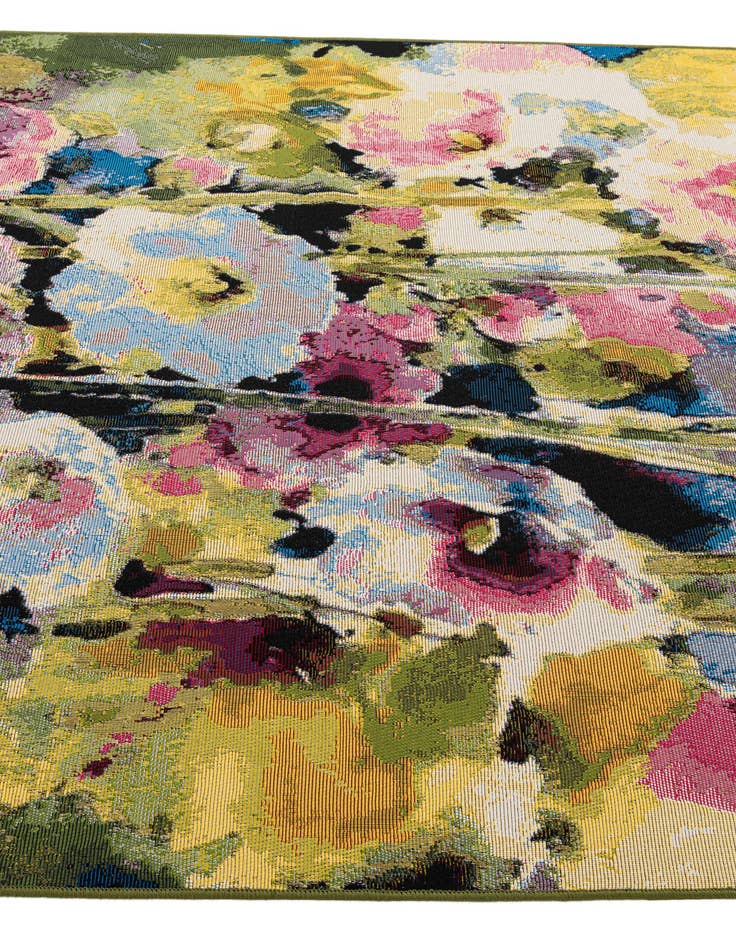 Detail image of 5' 3 x 7' 10 Washable Botanical Indoor / Outdoor Rug