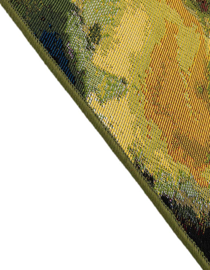 Detail image of 5' 3 x 7' 10 Washable Botanical Indoor / Outdoor Rug