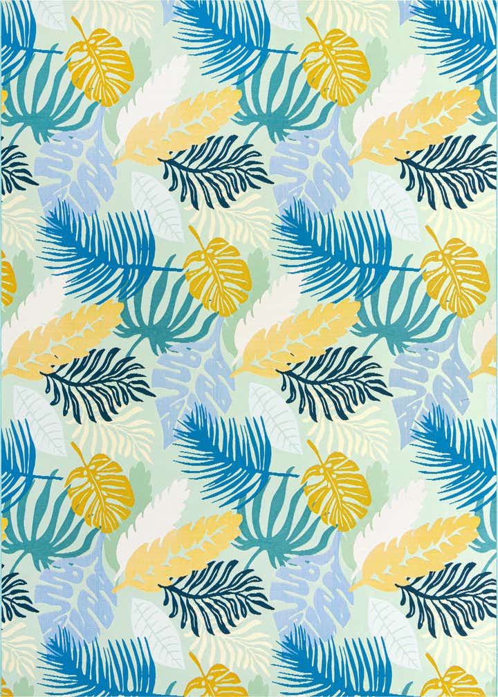 10' x 12' Easy-Clean Botanical Indoor / Outdoor Rug