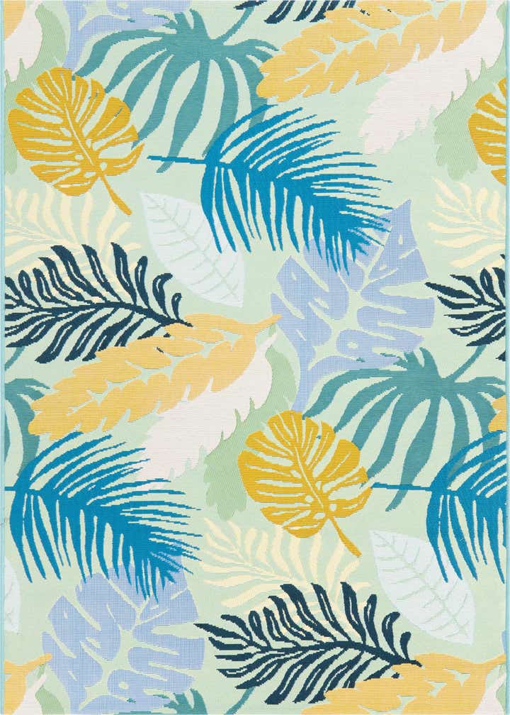 4' x 6' Easy-Clean Botanical Indoor / Outdoor Rug