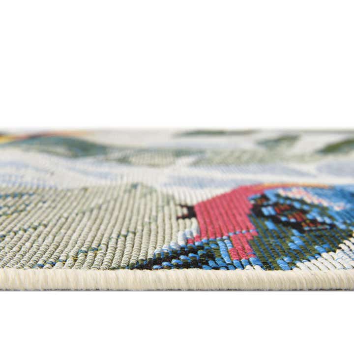 7' 10 x 10' Easy-Clean Botanical Indoor / Outdoor Rug