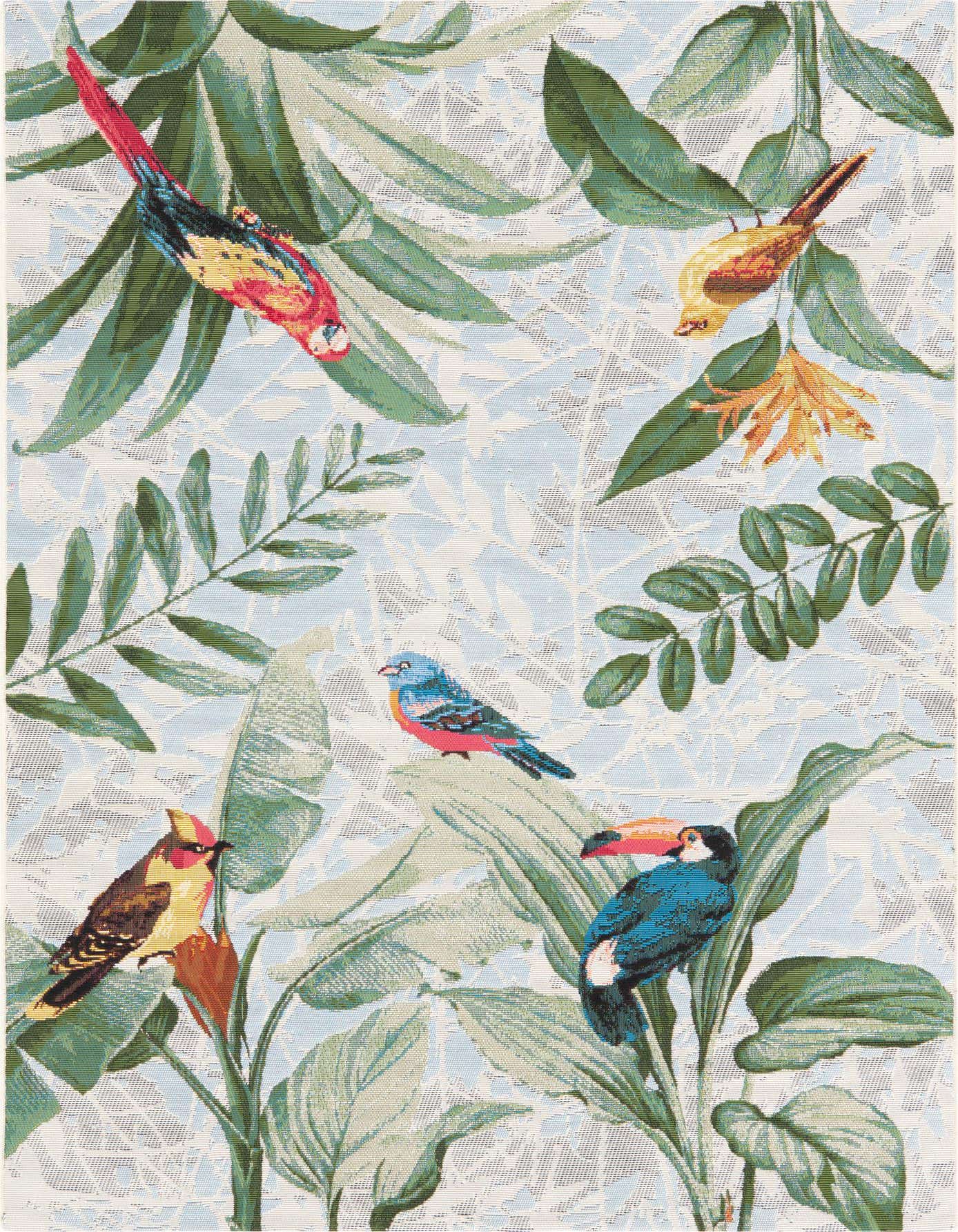 4' x 6' Easy-Clean Botanical Indoor / Outdoor Rug