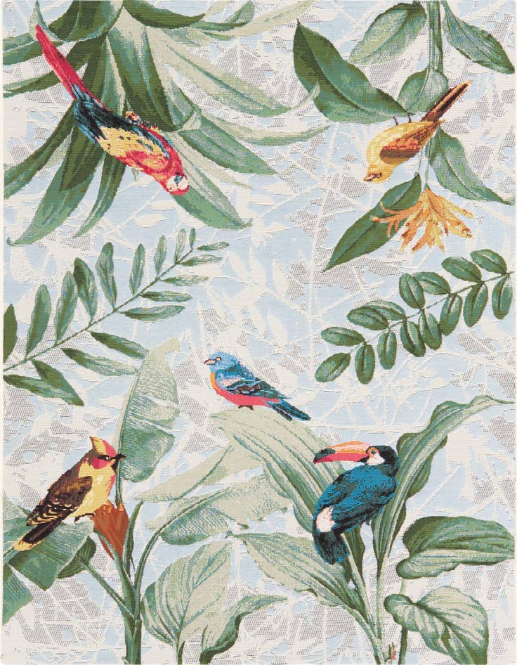 Detail image of 4' x 6' Easy-Clean Botanical Indoor / Outdoor Rug