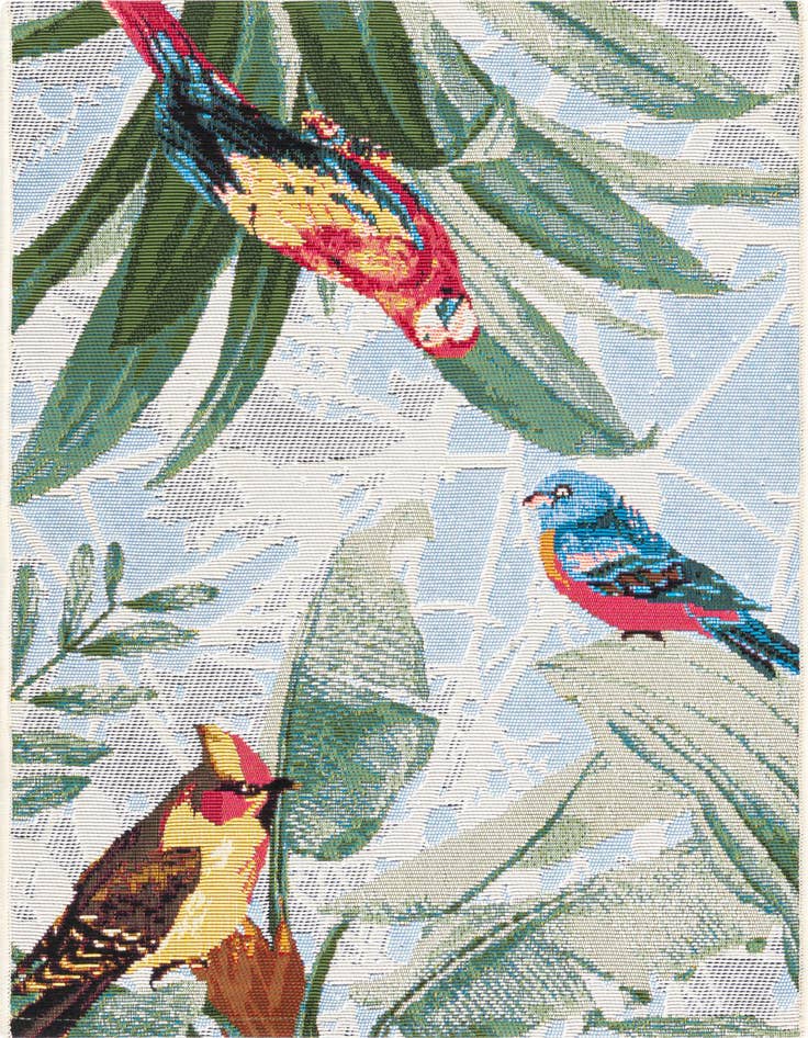Detail image of 2' x 3' Easy-Clean Botanical Indoor / Outdoor Rug