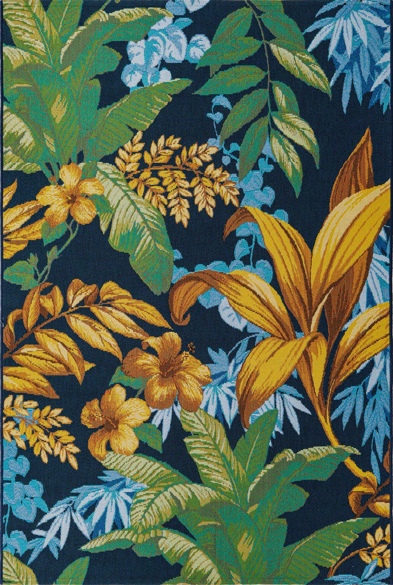 4' x 6' Easy-Clean Botanical Indoor / Outdoor Rug