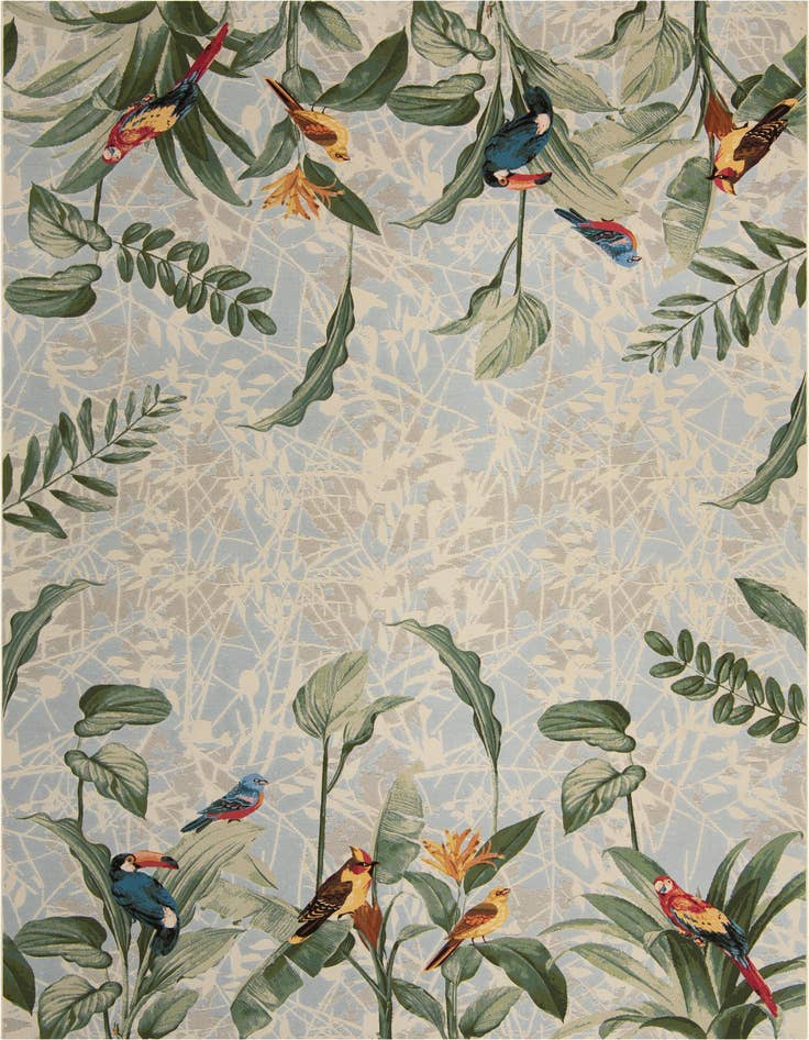 Detail image of 10' x 14' 2 Easy-Clean Botanical Indoor / Outdoor Rug