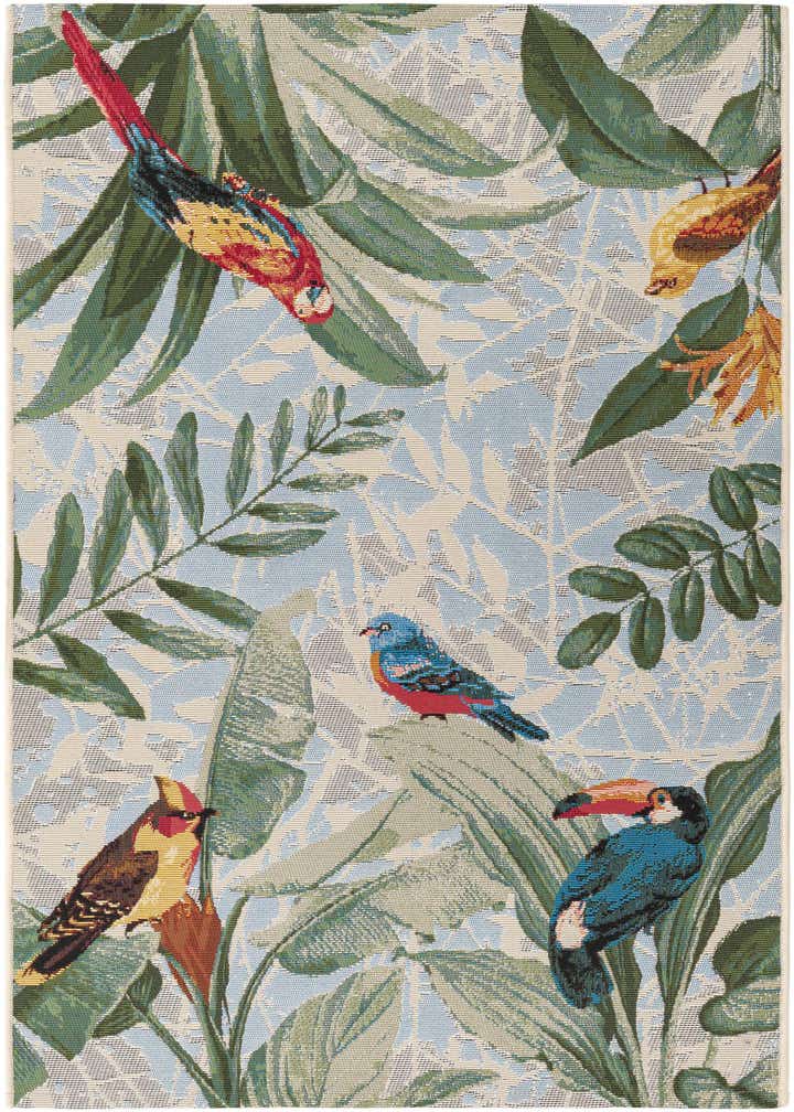 3' 3 x 5' 3 Easy-Clean Botanical Indoor / Outdoor Rug