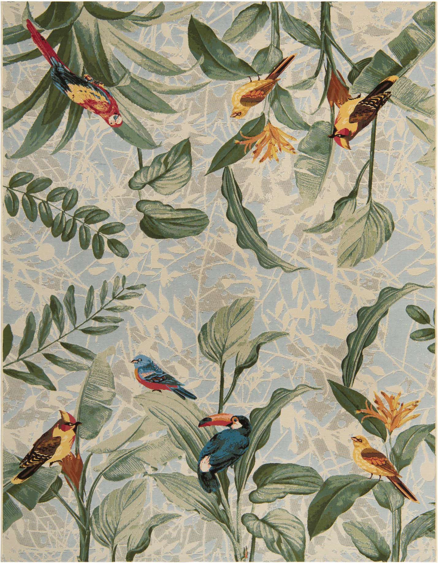 7' x 10' Easy-Clean Botanical Indoor / Outdoor Rug