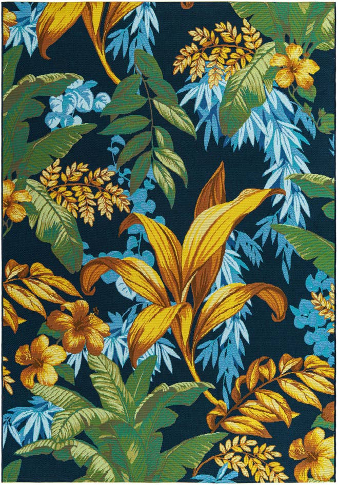 Detail image of 6' x 9' Easy-Clean Botanical Indoor / Outdoor Rug