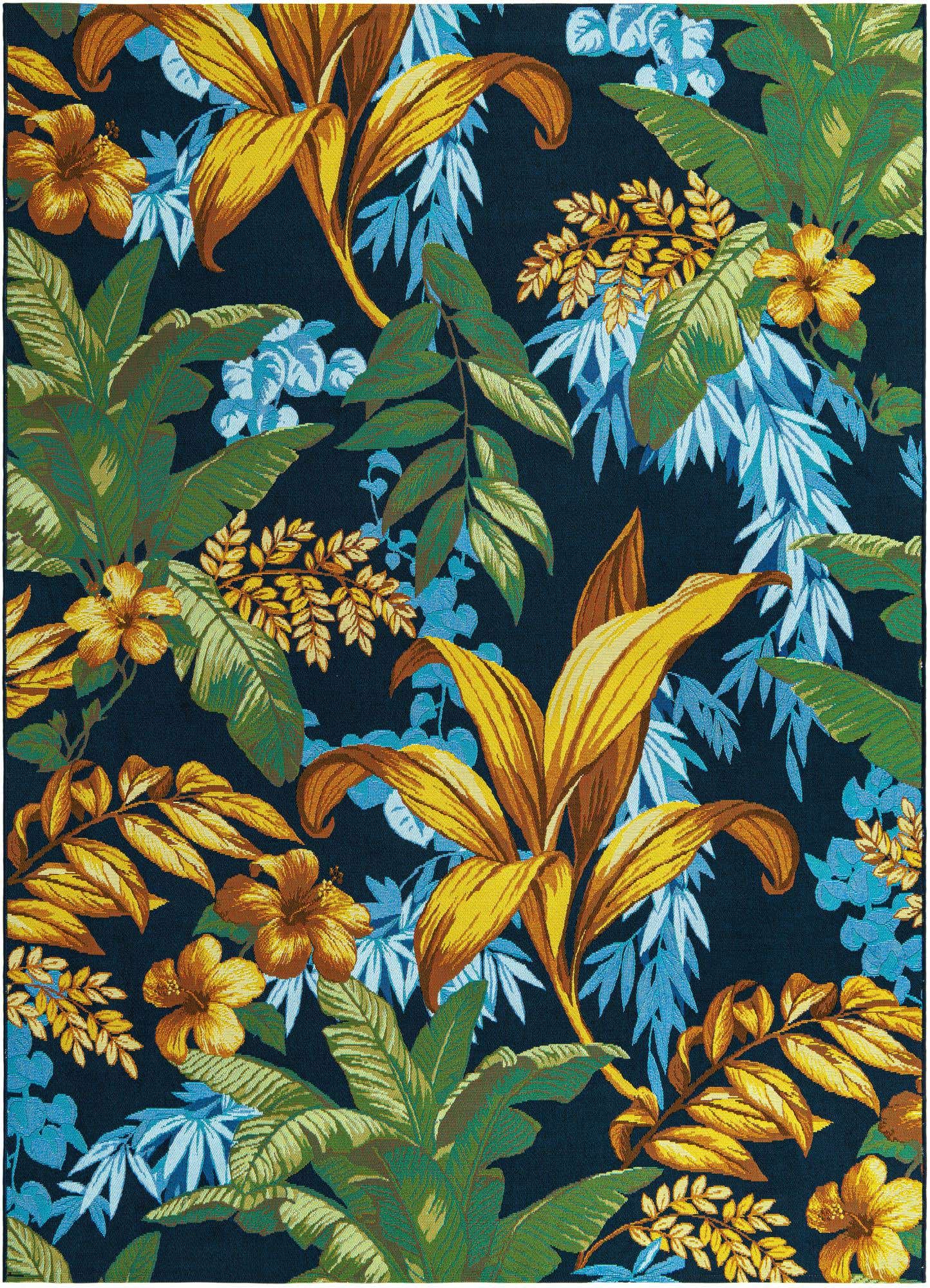 7' x 10' Easy-Clean Botanical Indoor / Outdoor Rug