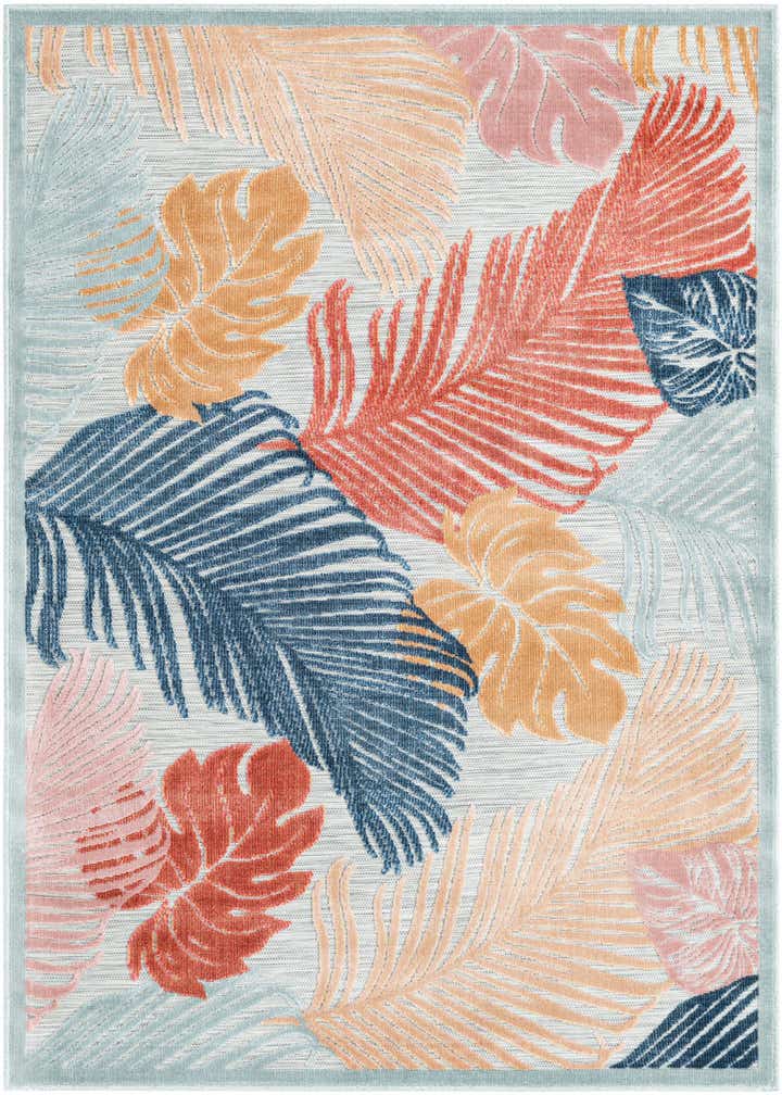 4' 5 x 6' Easy-Clean Botanical Indoor / Outdoor Rug