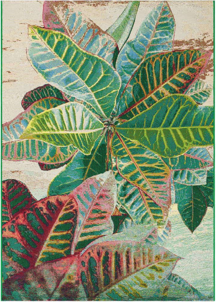 4' x 6' Easy-Clean Botanical Indoor / Outdoor Rug