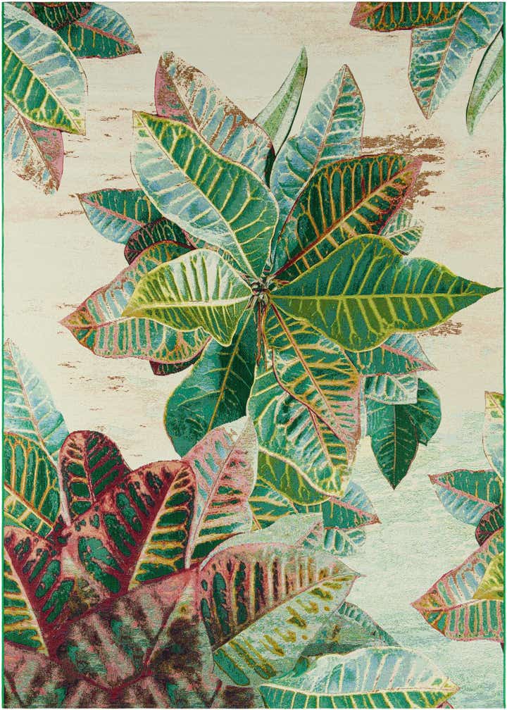 7' 10 x 10' Easy-Clean Botanical Indoor / Outdoor Rug