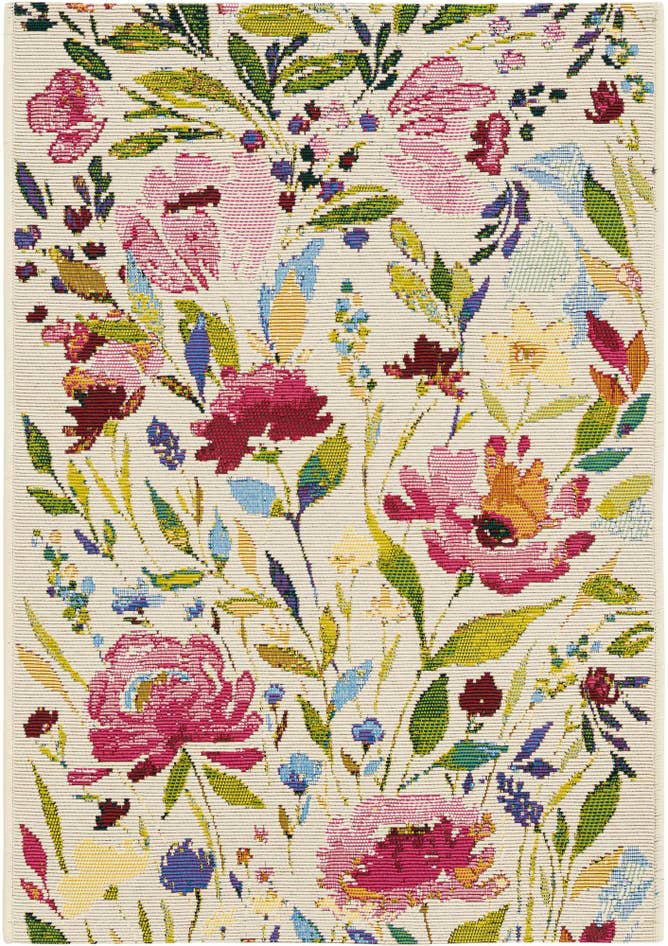 Detail image of 2' x 3' Easy-Clean Botanical Indoor / Outdoor Rug