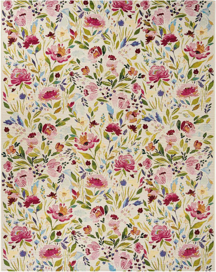 7' 10 x 10' Easy-Clean Botanical Indoor / Outdoor Rug