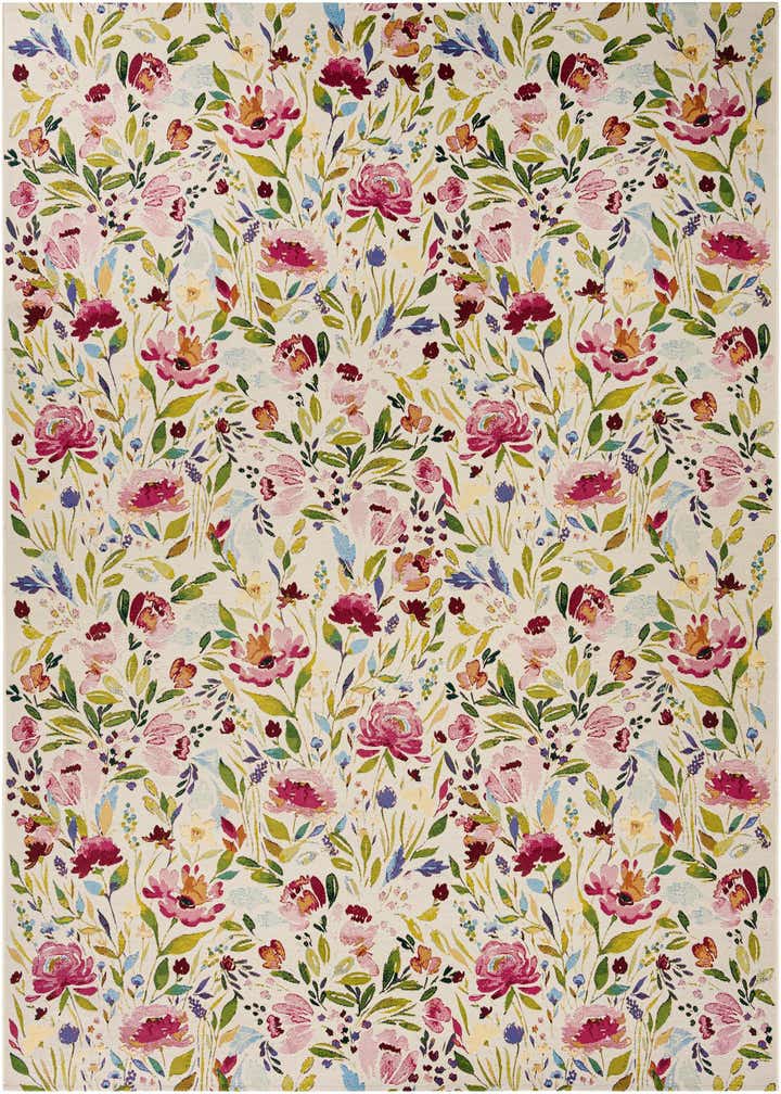 9' x 12' Easy-Clean Botanical Indoor / Outdoor Rug