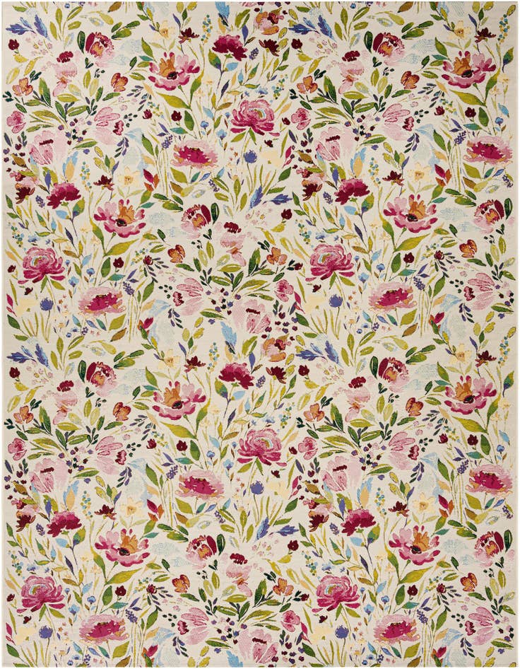 Detail image of 9' x 12' Easy-Clean Botanical Indoor / Outdoor Rug