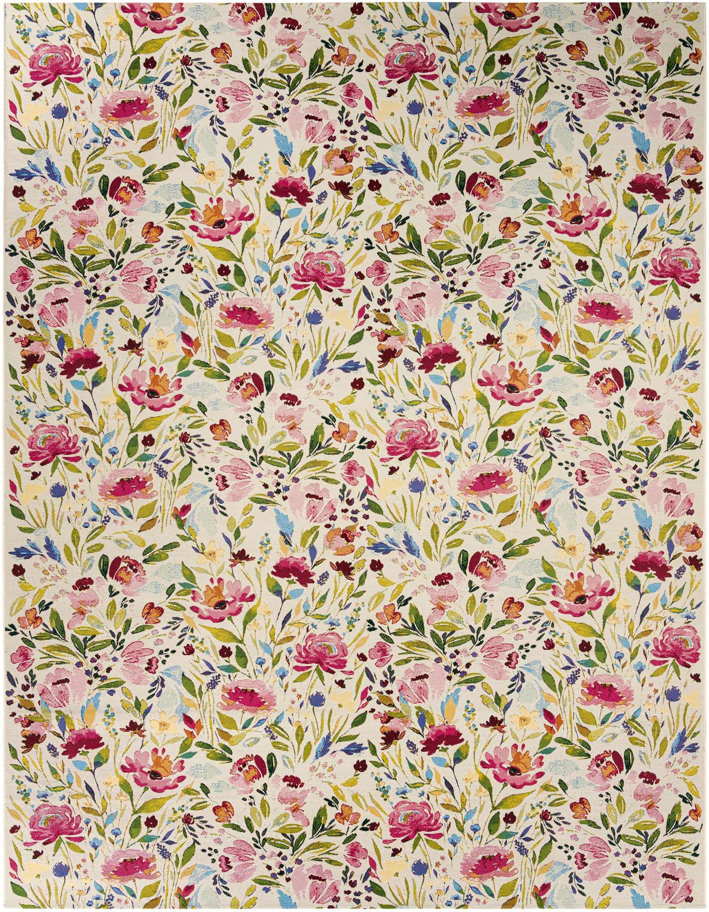 10' x 14' 2 Easy-Clean Botanical Indoor / Outdoor Rug