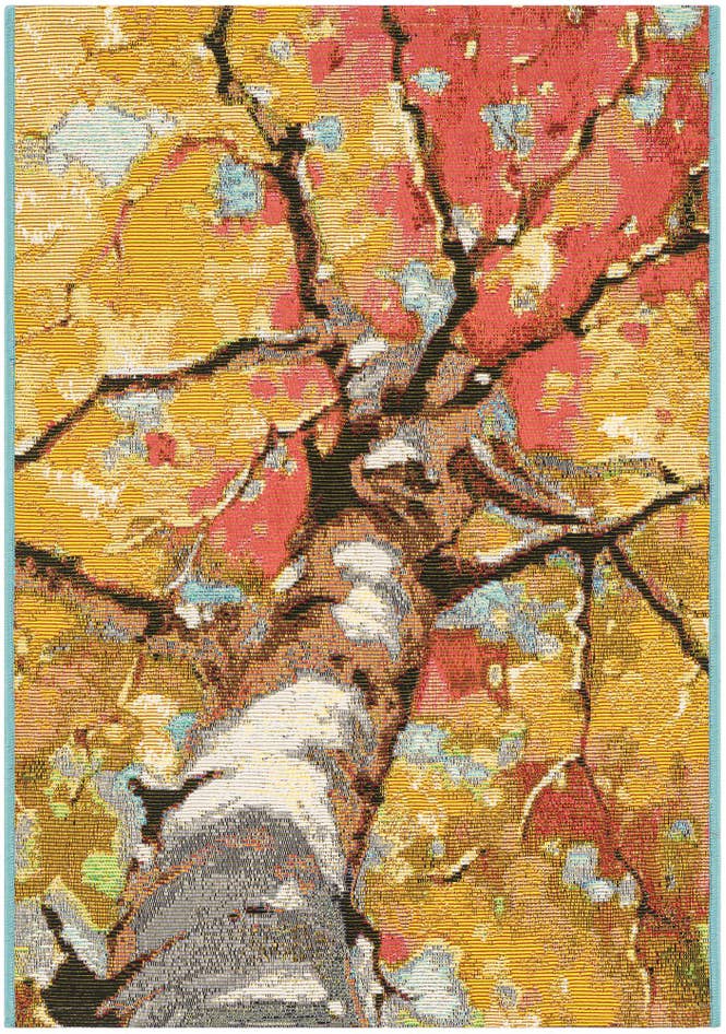 Detail image of 2' x 3' 1 Easy-Clean Botanical Indoor / Outdoor Rug
